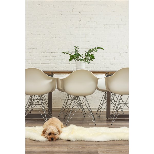 Tapis double en peau de mouton ,2 pix 6 pi, naturel