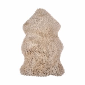 Natural by Lifestyle Brands 2-ft x 3-ft Taupe New Zealand Single Sheepskin Rug