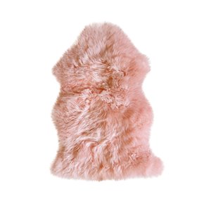 Natural by Lifestyle Brands 2-ft x 3-ft Pink New Zealand Single Sheepskin Rug