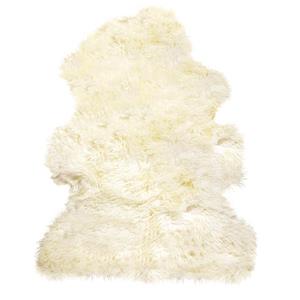 Natural by Lifestyle Brands 2-ft x 3-ft Natural New Zealand Curly Single Sheepskin Rug