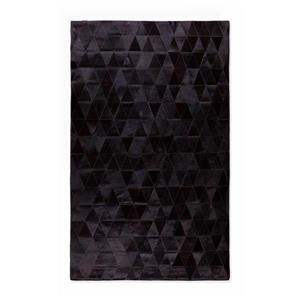 Natural by Lifestyle Brands 8-ft x 10-ft Black Mosiak Natural Stitched Cowhide Rug