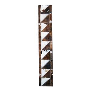 Tapis d'entrée en peau de vache ,1'x 6', naturel/chocolat
