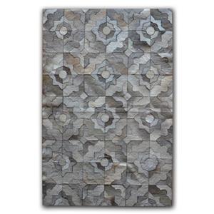 Natural by Lifestyle Brands Natural Stitch hide 5-ft x 8-ft Marrakeche Gray Area Rug