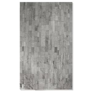 Natural by Lifestyle Brands 5-ft x 8-ft Gray Madrid Cowhide Stitched Rug