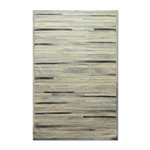 Natural by Lifestyle Brands 8-ft x 10-ft Gray Linear Cowhide Area Rug