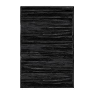 Natural by Lifestyle Brands 8-ft x 10-ft Black Linear Cowhide Area Rug