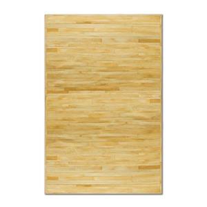 Natural by Lifestyle Brands 5-ft x 8-ft Natural Linear Cowhide Stitched Rug