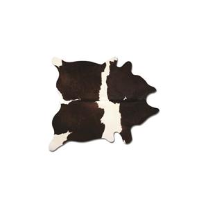 Natural by Lifestyle Brands 5-ft x 7-ft Chocolate and White Kobe Cowhide Area Rug