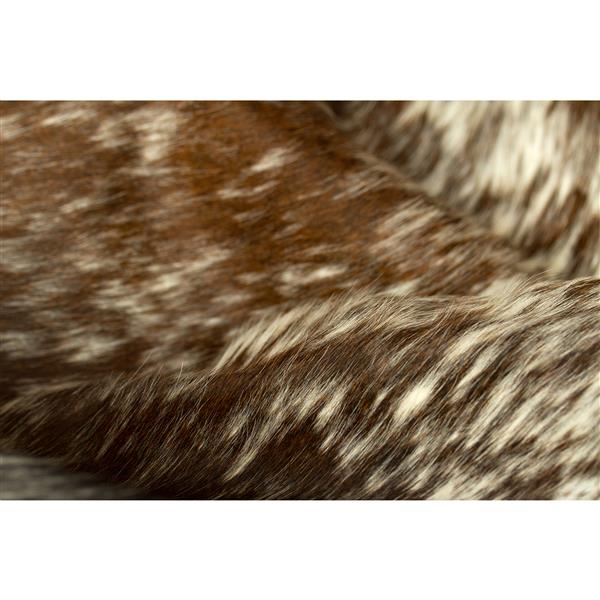 Natural by Lifestyle Brands Kobe Cowhide Rug - 5-ftx 7-ft - Chocolate/White