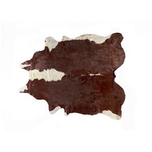 Natural by Lifestyle Brands 6-ft x 7-ft Brown and White Kobe Cowhide Area Rug