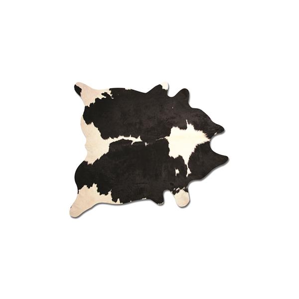 Tapis kobe en peau de vache, 5 pi x 7 pi, noir/blanc