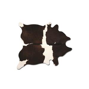 Natural by Lifestyle Brands 6-ft x 7-ft Chocolate & White Kobe Cowhide Area Rug