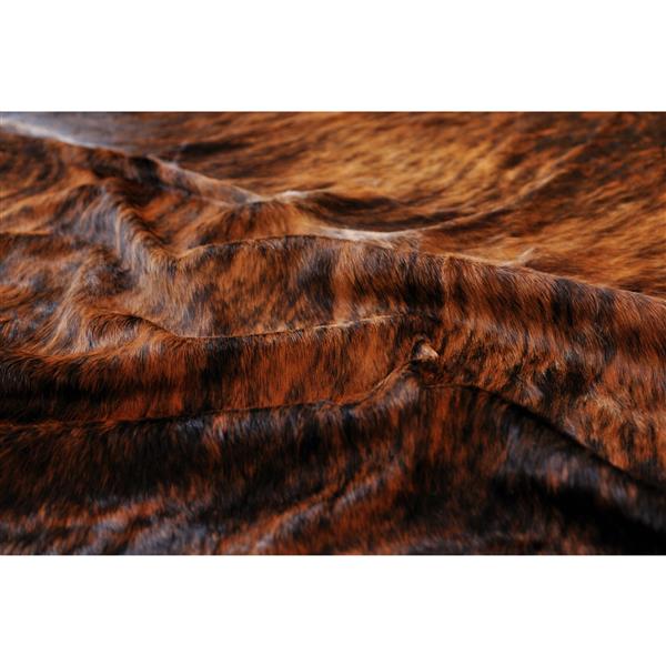 Natural by Lifestyle Brands 6-ft x 7-ft Classic Brindle Exotic Cowhide Area Rug