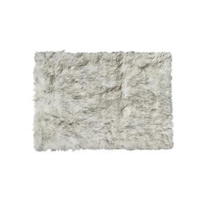 LUXE Hudson Faux Sheepskin Rug - 5-ftx 8-ft -  Grey