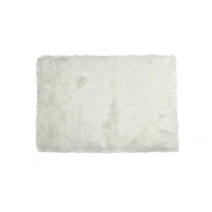 Tapis Hudson en fausse fourrure de mouton 3x5 blanc