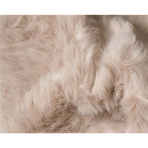 Tapis Hudson en fausse fourrure de mouton , 2 pi x 3 pi, taupe