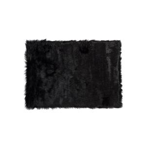 Tapis Hudson en fausse fourrure de mouton 3x5 noir