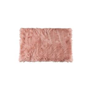 Tapis Hudson en fausse fourrure de mouton , 2 pi x 3 pi, rose