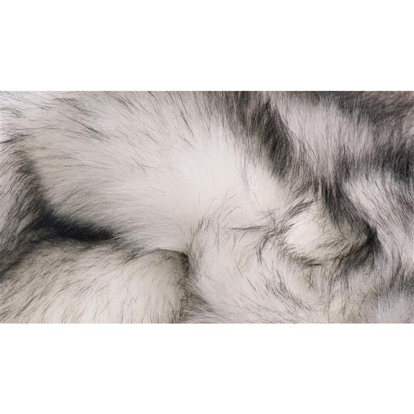 Tapis Hudson en fausse fourrure de mouton , 2 pi x 3 pi, gris