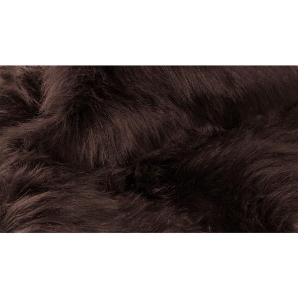 Tapis Gordon en fausse fourrure de mouton , 2 pi x 3 pi, marron