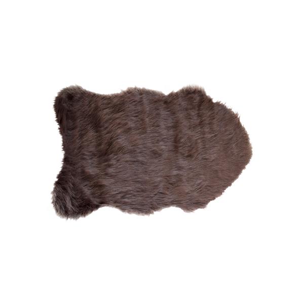 Tapis Gordon en fausse fourrure de mouton , 2 pi x 3 pi, marron