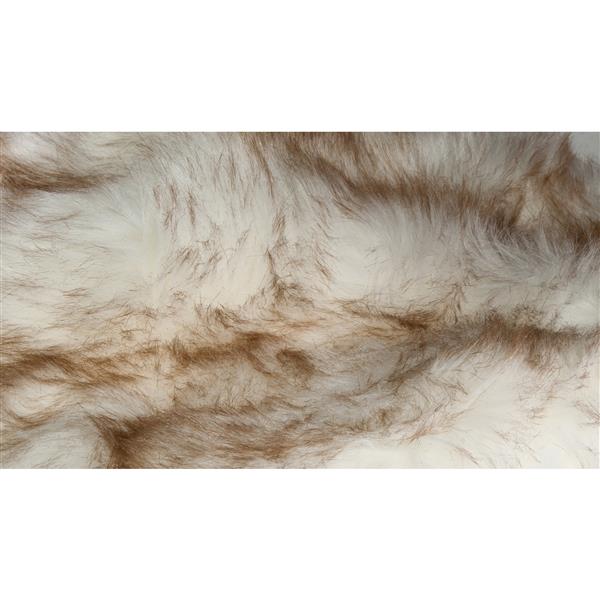 Tapis Gordon en fausse fourrure de mouton , 2 pi x 3 pi, bronze