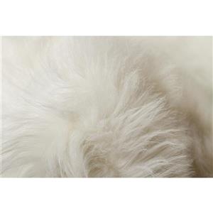 Tapis Arlington en fausse fourrure, 6', blanc