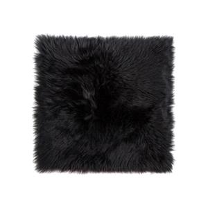 Couverture de chaise peau de mouton , 1/pqt, noir