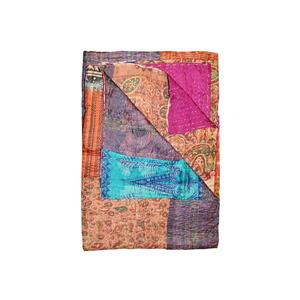 Natural by Lifestyle Brands Kantha 50-in x 70-in 30024 Silk Throw