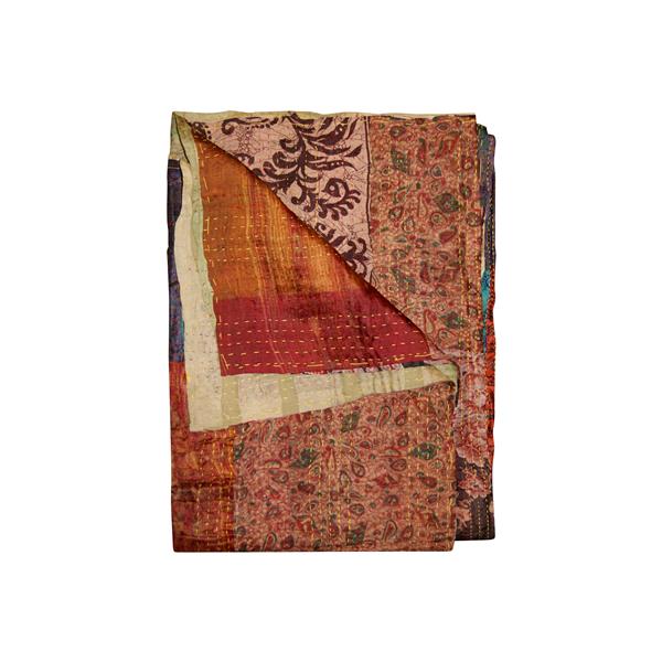 Natural by Lifestyle Brands Kantha 50-in x 70-in 30014 Silk Throw