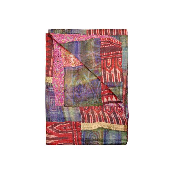 Natural by Lifestyle Brands Kantha 50-in x 70-in 30012 Silk Throw