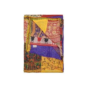 Jeté en soie Kantha, 50 "x 70", multicolore