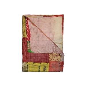 Jeté en soie Kantha, 50 "x 70", multicolore