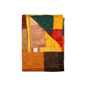 Jeté en soie Kantha, 50 "x 70", multicolore