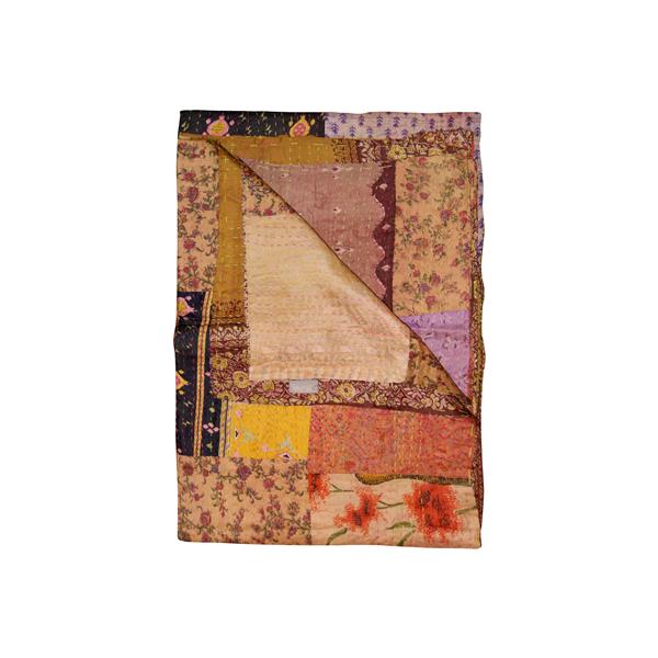 Natural by Lifestyle Brands Kantha 50-in x 70-in 30002 Silk Throw