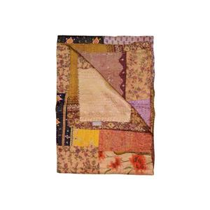 Natural by Lifestyle Brands Kantha 50-in x 70-in 30002 Silk Throw