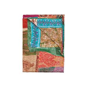 Jeté en soie Kantha, 50 "x 70", multicolore