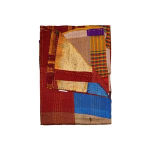 Jeté en soie Kantha, 50 "x 70", multicolore