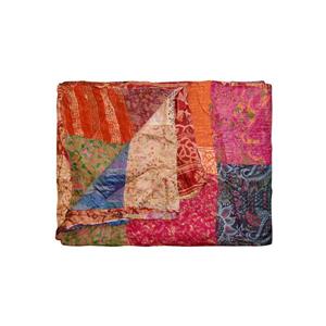 Natural by Lifestyle Brands Kantha 60-in x 90-in Multicoloured Silk Throw