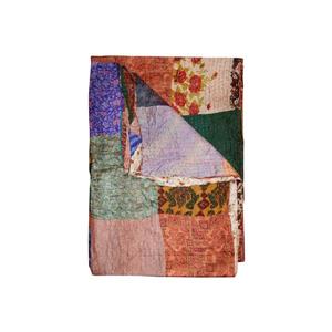 Jeté en soie Kantha, 60 "x 90", multicolore