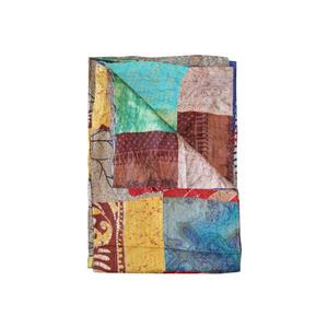 Jeté en soie Kantha, 60 "x 90", multicolore