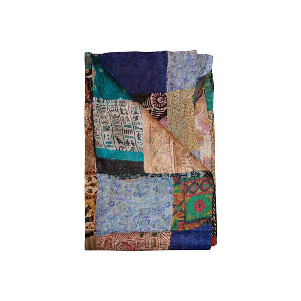 Natural by Lifestyle Brands Kantha 60-in x 90-in Multicoloured Silk Throw