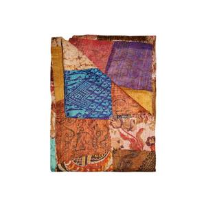 Jeté en soie Kantha, 60 "x 90", multicolore