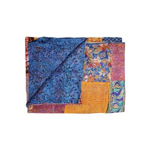 Jeté en soie Kantha, 60 "x 90", multicolore