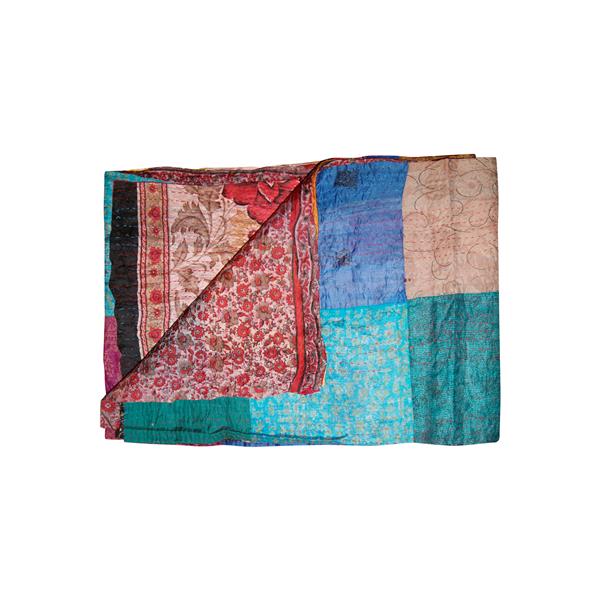 Natural by Lifestyle Brands Kantha 60-in x 90-in Multicoloured Silk Throw