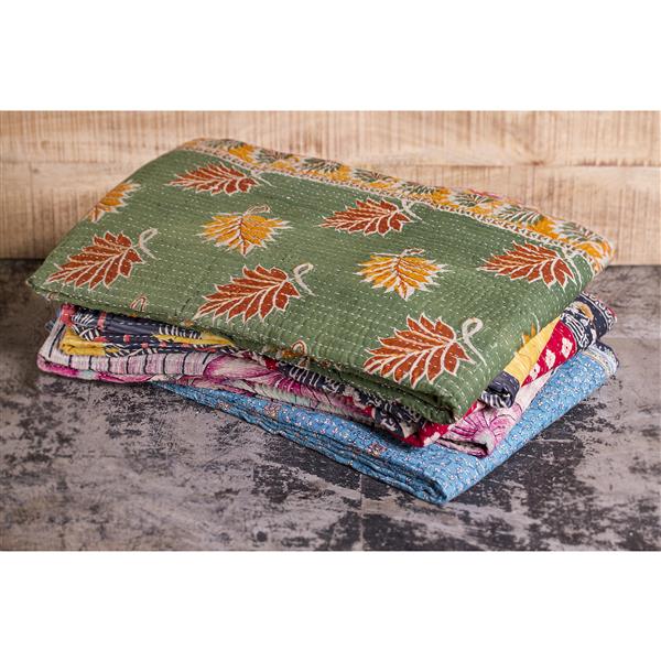 Natural by Lifestyle Brands Kantha 50-in x70-in 1117 and #06 Cotton Vintage Handmade Throw