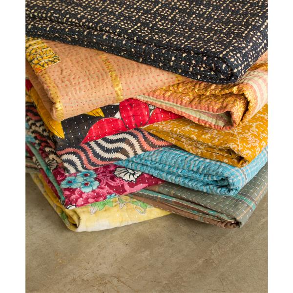 Natural by Lifestyle Brands Kantha 50-in x70-in 1117 and #06 Cotton Vintage Handmade Throw