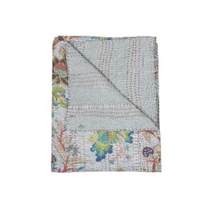 Jeté en coton rétro Kantha, 50 "x 70", multicolore