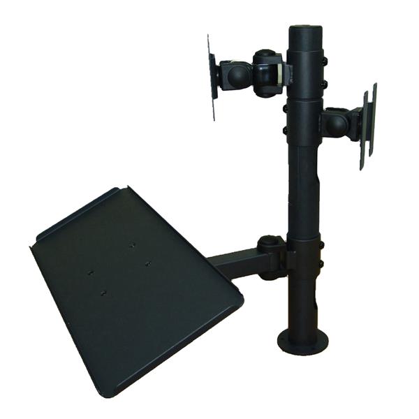 TygerClaw 10-in to 23-in Black 2 Monitor Desk Mount