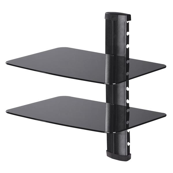 Étagère double TygerClaw, composantes AV, 16,5 po, noir